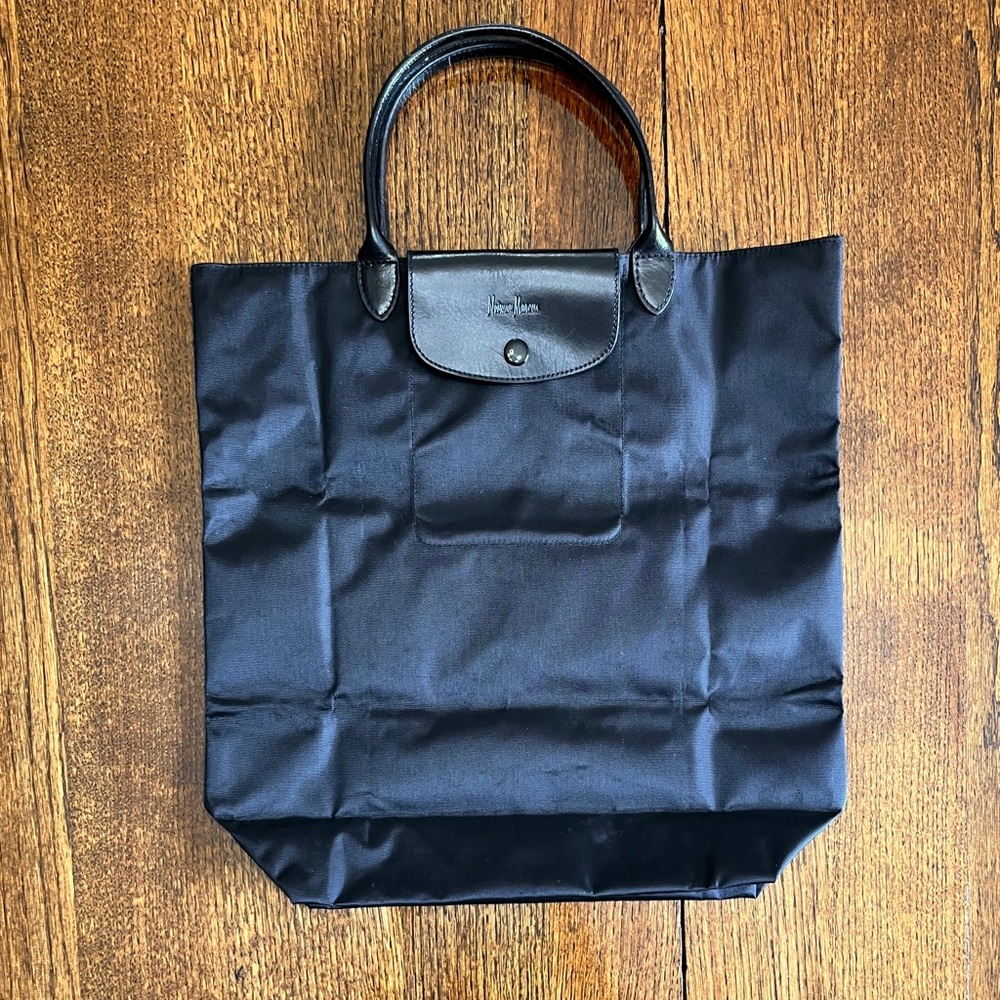 Neiman Marcus Nylon/leather tote